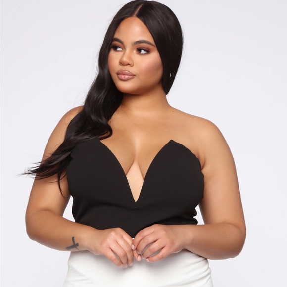 NWT Women’s Plus Size Fashion Nova Bodysuit Black 2X 18/20 - Picture 2 of 7
